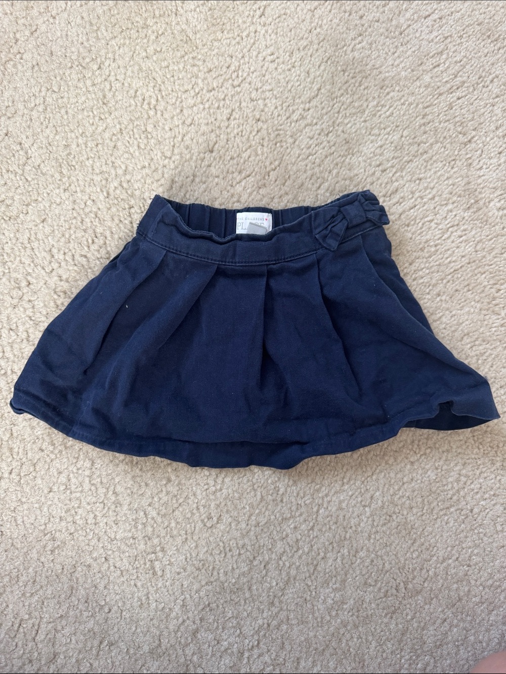 The Children's Place Navy Pleated Skort with Side Bow Detail size 3T
